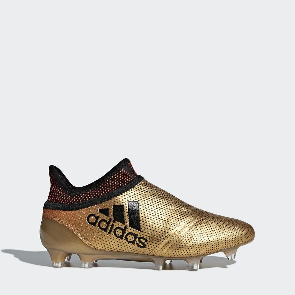 Adidas X 17+ Purespeed Firm Ground - ποδοσφαιρικα παπουτσια για αγορια - Χρυσο Χρωμα/Μαυρα/Κοκκινα,Μ